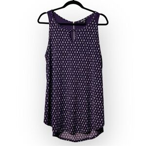 George Dark Purple Sleeveless Blouse XL
